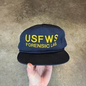 USFWS Forensic Lab blue & yellow snapback hat
